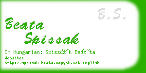 beata spissak business card